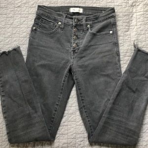 Madewell 9” button front jeans
